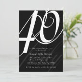 Invitations élégantes pour le 40e anniversaire (Debout devant)