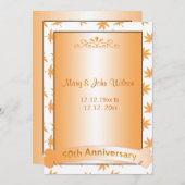 Invitations élégantes pour le 50e anniversaire d'o (Devant / Derrière)