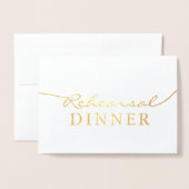 Invitations élégantes pour le dîner de répétition (Devant avec enveloppe)