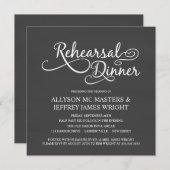 Invitations Élégantes pour le dîner de répétition (Devant / Derrière)