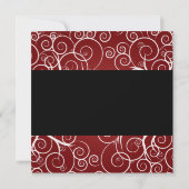 Invitations élégantes Red Holiday Party (Dos)