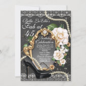 Invitations élégantes sophistiquées de partie (Devant)