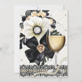 Invitations élégantes sophistiquées de partie (Dos)