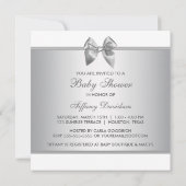 Invitations élégantes White Baby Shower (Dos)