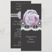 Invitations élégants chics de fiançailles de (Devant / Derrière)