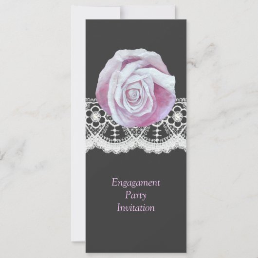 Invitations élégants chics de fiançailles de (Devant)