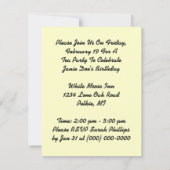 Invitations élégants vintages d'invitations de (Dos)