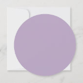 Invitations empilables de carte RSVP Lavender Mono (Dos)