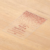 Invitations En Acrylique 15e anniversaire du Mariage de Ruby (Poser)