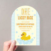 Invitations En Acrylique 1er anniversaire de Duck (In situ (ordinateur de poche))