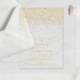 Invitations En Acrylique 1ère Noces d'Or de Mariage