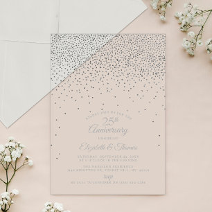 Invitations En Acrylique 25e anniversaire de mariage de argent