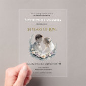Invitations En Acrylique 25th Wedding Anniversary Heirloom-Like Celebration (In situ (ordinateur de poche))