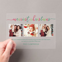 3 Photo Collage Script moderne "Joyeux Noël"