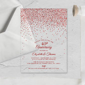 Invitations En Acrylique 40e anniversaire du Mariage de Ruby