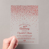Invitations En Acrylique 40e anniversaire du Mariage de Ruby (In situ (ordinateur de poche))