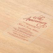 Invitations En Acrylique 40e anniversaire du Mariage de Ruby (Poser)