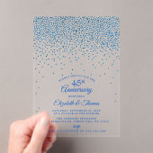 Invitations En Acrylique 45e anniversaire du Mariage Sapphire (In situ (ordinateur de poche))