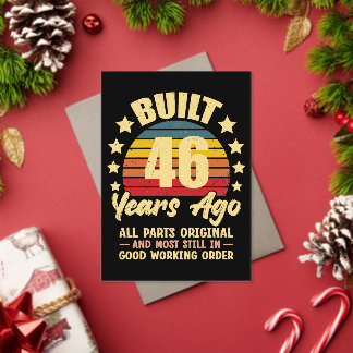 Invitations En Acrylique 46 Years Ago All Parts Original 46th Birthday