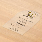 Invitations En Acrylique 50e anniversaire de mariage (Poser)
