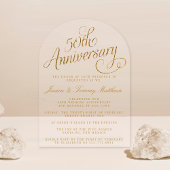 Invitations En Acrylique 50e anniversaire de mariage