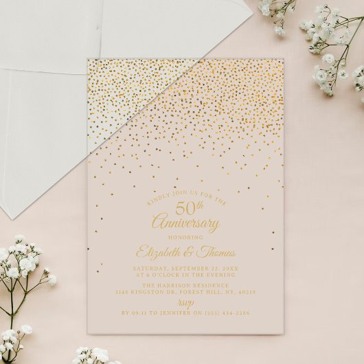 Invitations En Acrylique 50e anniversaire de mariage