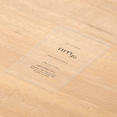 Invitations En Acrylique 50e anniversaire gras et simple (Poser)