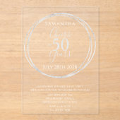 Invitations En Acrylique 50e anniversaire Soirée à 50 ans (Recto)