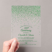 Invitations En Acrylique 55e anniversaire du Mariage émeraude (In situ (ordinateur de poche))