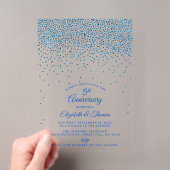 Invitations En Acrylique 5e anniversaire de mariage saphir (In situ (ordinateur de poche))
