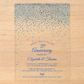 Invitations En Acrylique 5e anniversaire de mariage saphir (Recto)