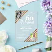 Invitations En Acrylique 60 et Fabulous Gold Parties scintillant 2 Photo 60 (Insitu (Mariage))