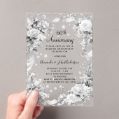 Invitations En Acrylique 60e anniversaire mariage diamant dépoli (In situ (ordinateur de poche))