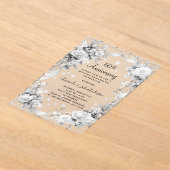 Invitations En Acrylique 60e anniversaire mariage diamant dépoli (Poser)