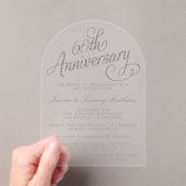 Invitations En Acrylique 60th Diamond Wedding Anniversary (In situ (ordinateur de poche))
