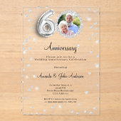 Invitations En Acrylique 60th diamond wedding anniversary (Recto)