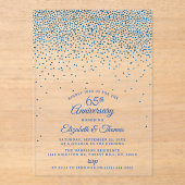 Invitations En Acrylique 65e anniversaire du Mariage Sapphire (Recto)