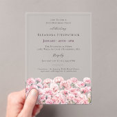 Invitations En Acrylique 70th Birthday Pink Carnation January Birth Flower (In situ (ordinateur de poche))