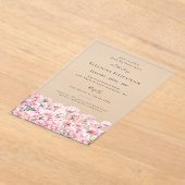 Invitations En Acrylique 70th Birthday Pink Carnation January Birth Flower (Poser)