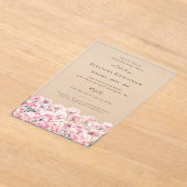 Invitations En Acrylique 80th Birthday Pink Carnation January Birth Flower (Poser)