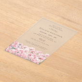 Invitations En Acrylique 95th Birthday Pink Carnation January Birth Flower (Poser)