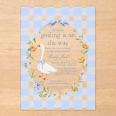 Invitations En Acrylique A little gosling blue (Recto)