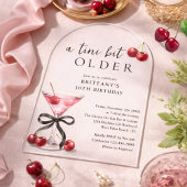 Invitations En Acrylique A Tini Bit Older Cherry Martini Women's Birthday