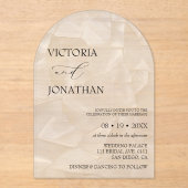 Invitations En Acrylique Abstrait Elegant Simple Mariage (Recto)