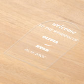 Invitations En Acrylique accueil élégant à notre panneau mariage (Poser)