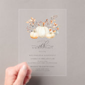 Invitations En Acrylique ACRYLIC 30e anniversaire Citrouille blanc Feuilles (In situ (ordinateur de poche))