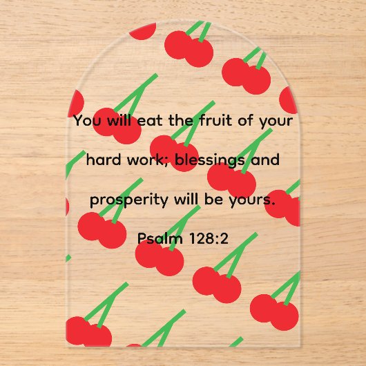 Invitations En Acrylique Acrylic cherry plaque (Recto)