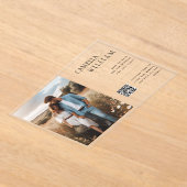 Invitations En Acrylique ACRYLIC Enregistrer La Date PHOTO Qr Code RSVP (Poser)