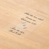 Invitations En Acrylique Acrylic invites (Poser)