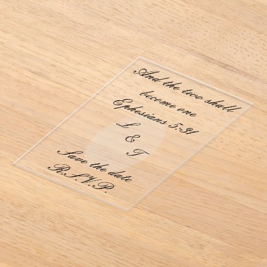 Invitations En Acrylique Acrylic invites (Poser)